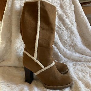 Suede look boots